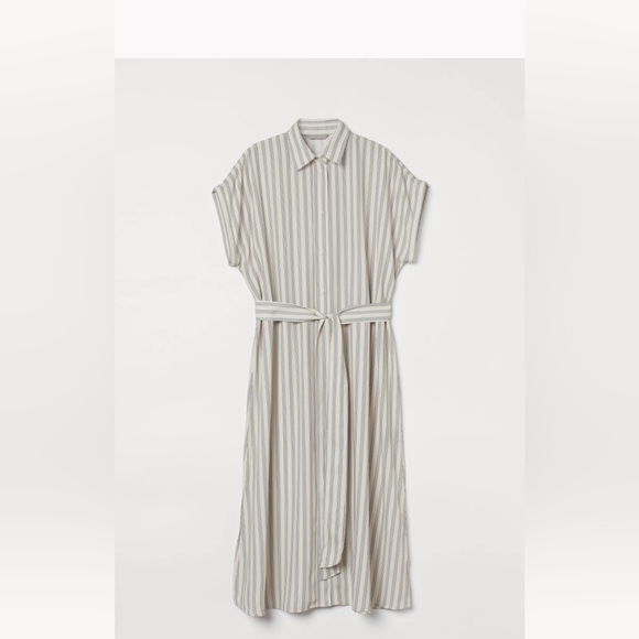 NWT H&M calf length striped dress Size S - Picture 1 of 3